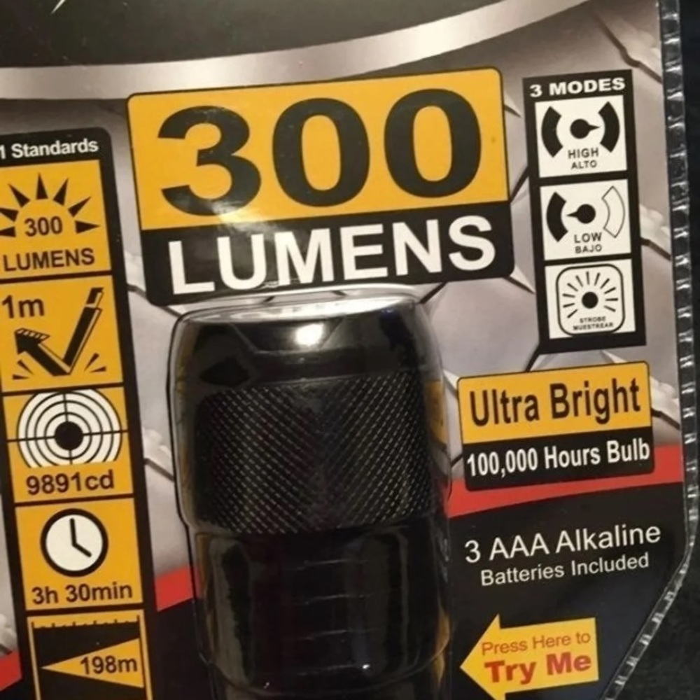 URANIUM 300 lumens 🆘 Perfect Size 4 Pocket 100,000 Hr Bulbs 3 Modes Seen On 📺